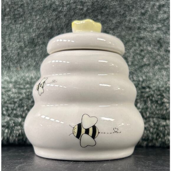 Vintage Miniature Honey Bee Honeybee Honey Pot Beehive Buttercup - Picture 5 of 11